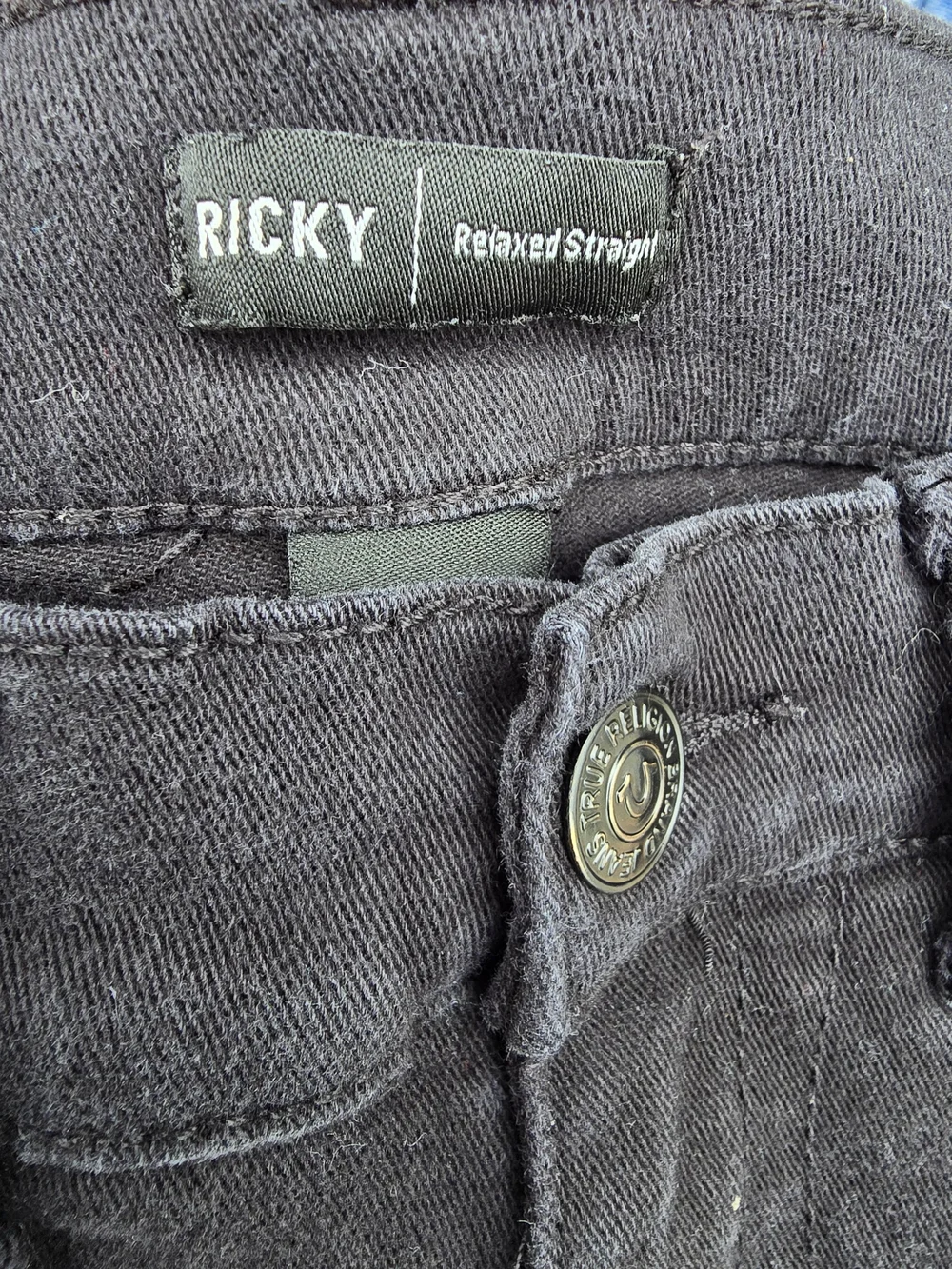 True Religion Black Men’s Ricky Jeans Classic Straight Fit Size 29